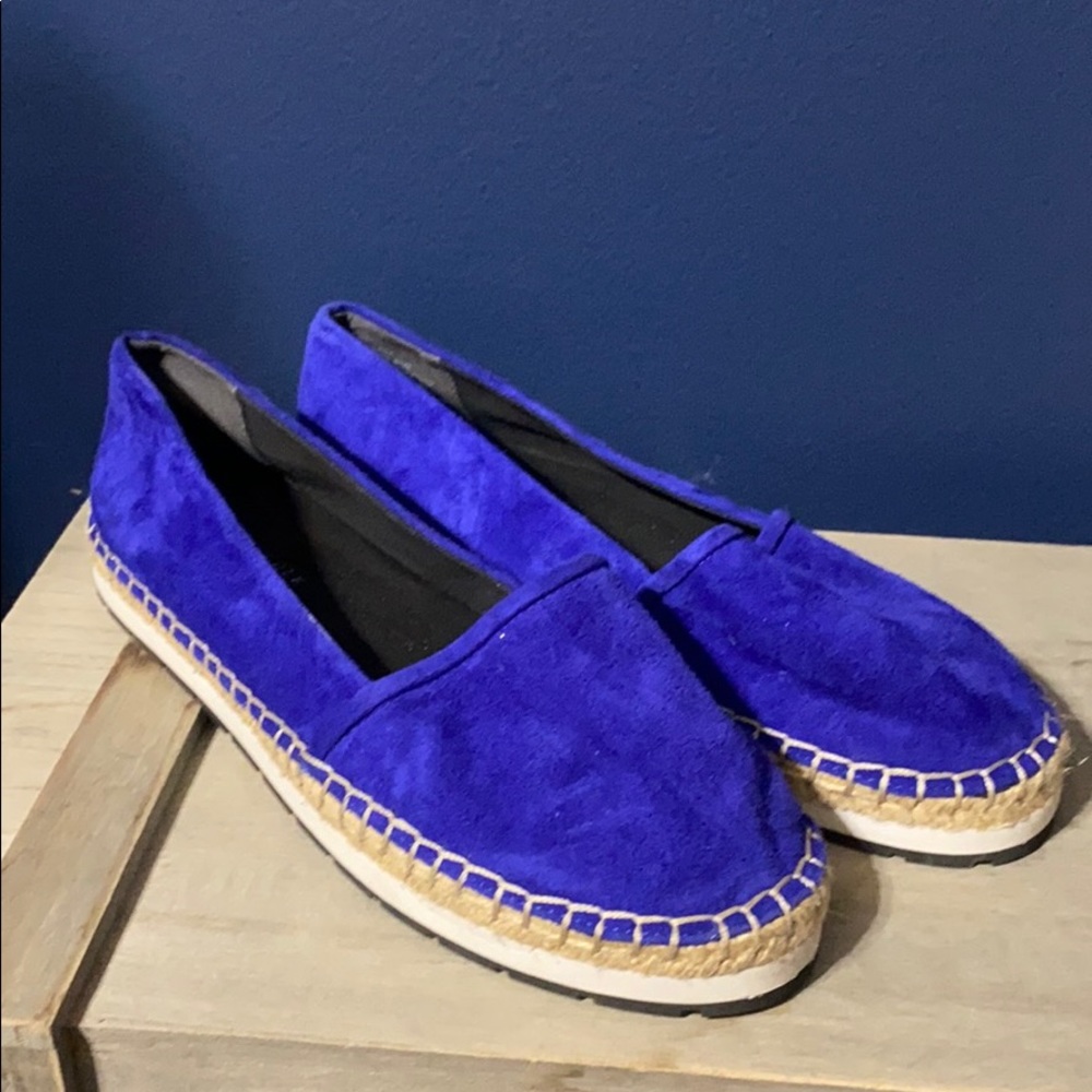 Kenneth Cole blue suede espadrilles